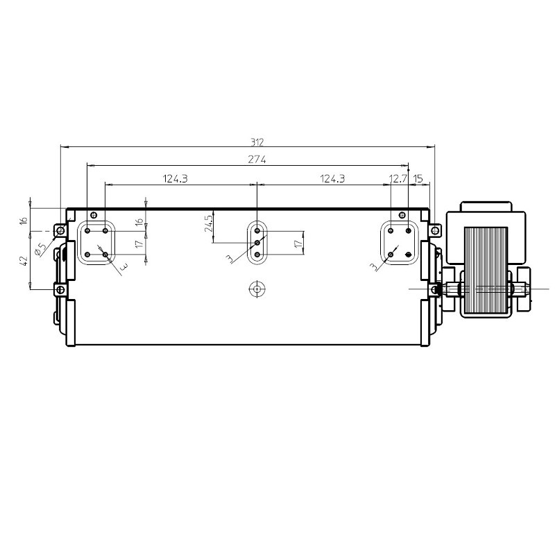 Ventola tangenziale FERGAS 4M5206 Diametro ventola: 60 mm Lunghezza ventola: 300 mm - immagine 3