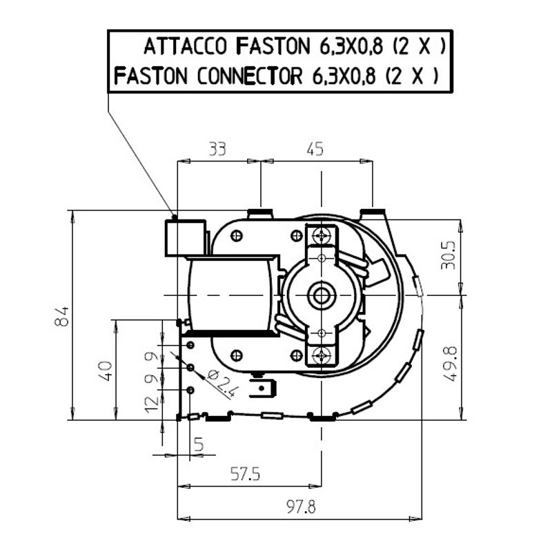 Ventola tangenziale FERGAS 4M5206 Diametro ventola: 60 mm Lunghezza ventola: 300 mm - immagine 4